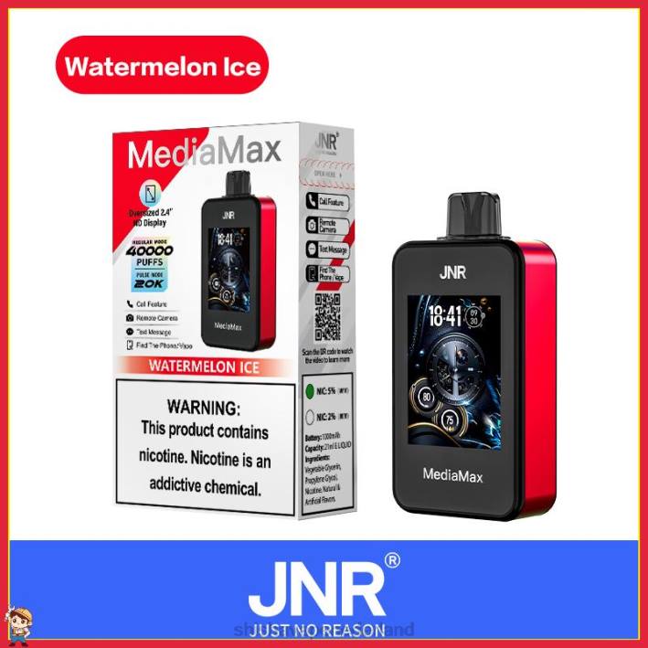 JNR MediaMax 40k trekje - JNR vape shop watermeloen ijs 578T18